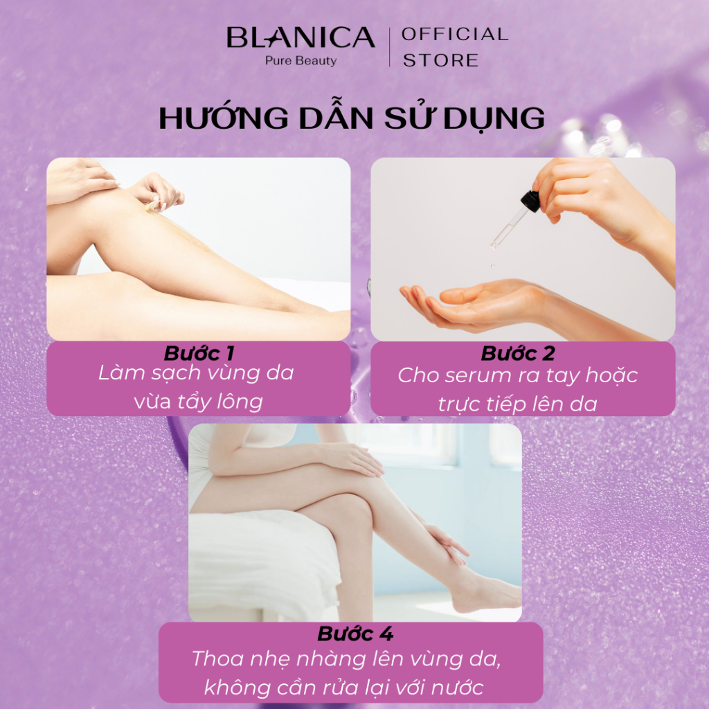 Serum sau tẩy lông BLANICA Post Hair Removal Serum 15ml, giảm kích ứng làm dịu da sau tẩy lông