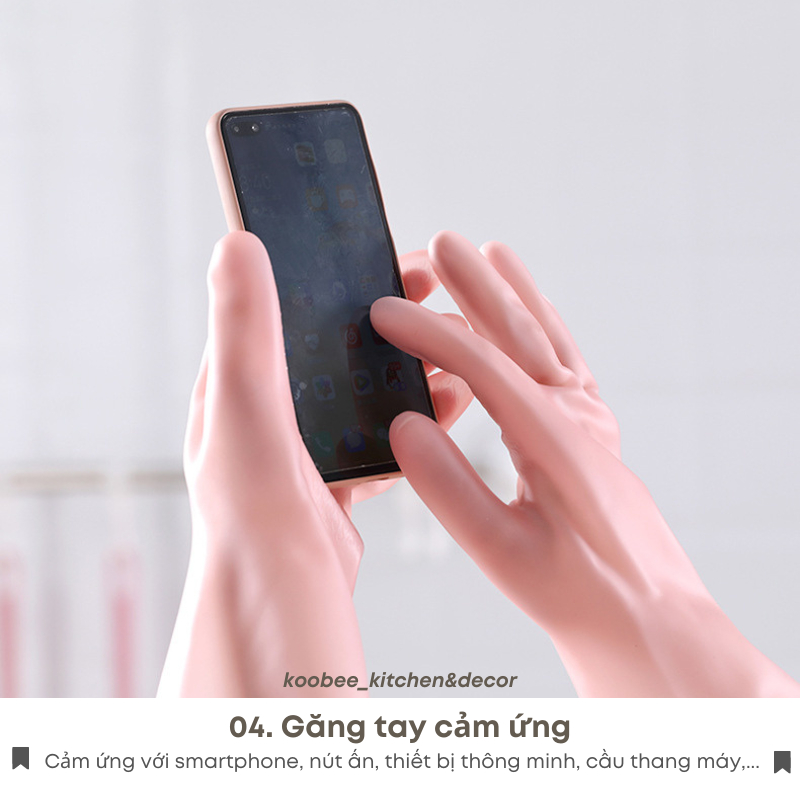 Găng Tay Cao Su Loại Dài Rửa Chén Bát Làm Bếp Siêu Dai Không Mùi Giặt Giũ Tiện Lợi | 038