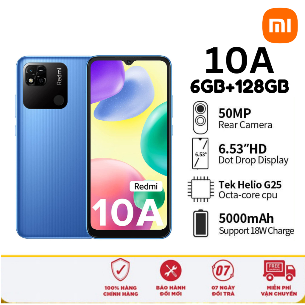 Điện thoại Xiaomi Redmi 10A (6GB/128GB) - Hàng chính hãng 5,000mAH ...