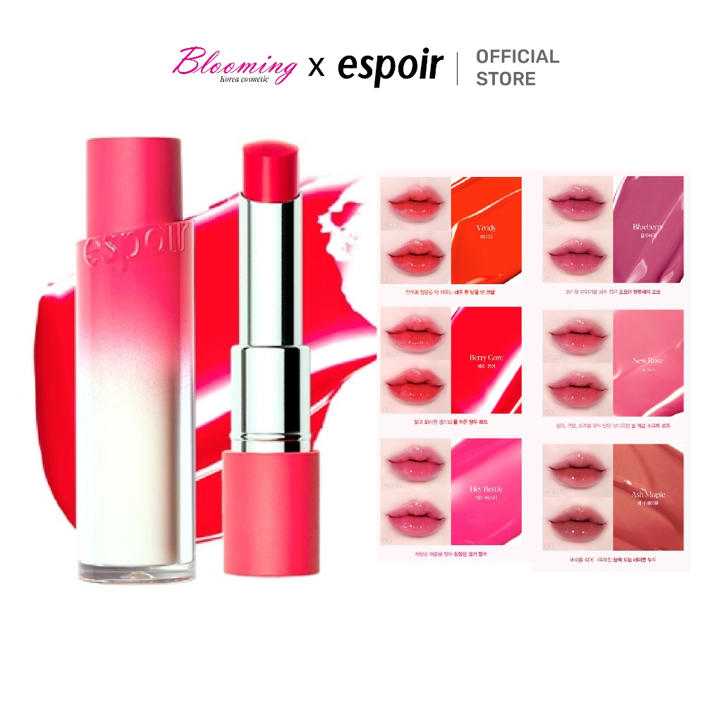 Ảnh [NEW] Son Thỏi Bóng Dưỡng Ẩm Espoir Nowear Lipstick Balming Glow 3gr 2