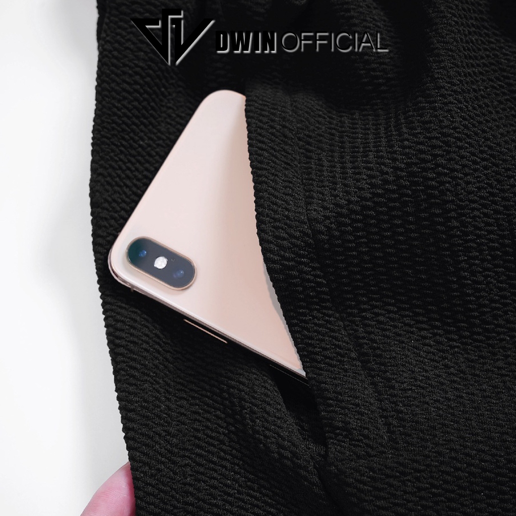 Ảnh Quần short nam xốp tổ ong Dwin thể thao basic nam nữ oversize phong cách đường phố Hàn Quốc Ulzzang 4