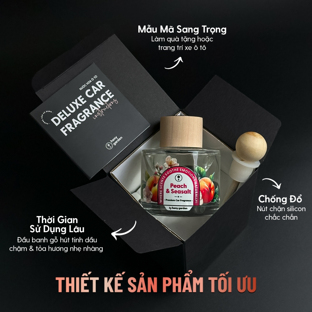 Ảnh Nước Hoa Ô Tô HENY GARDEN Cao Cấp - Nước Hoa Xe Hơi, Tinh Dầu Thơm Xe Ô Tô Khử Mùi, Chống Say Xe, Mùi Hương Thư Giãn 4