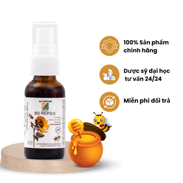 Xịt Họng Keo Ong Bee Propolis David Health Hỗ Trợ Giảm Ho Đau Rát Họng 30ml