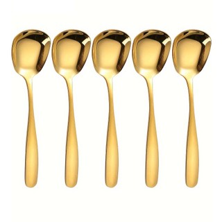 Combo 5 muông vuông lớn đáy vuông loại lớn  inox 304 dài 18,7cm dùng ăn cơm ăn súp chất lượng tốt
