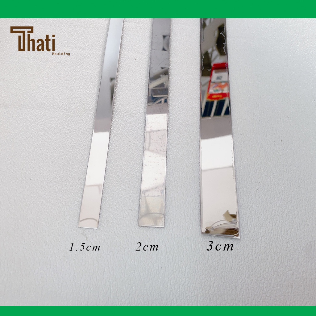 Nẹp la inox (lập là), la inox dán tường trắng gương | Shopee Việt Nam