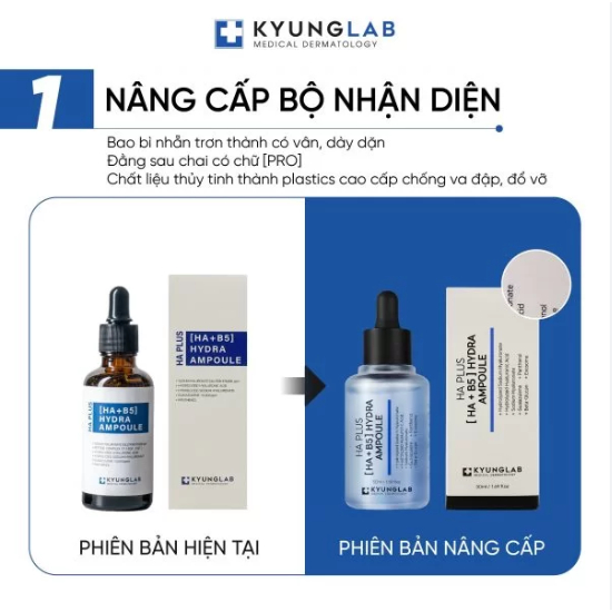 Serum B5 KYUNGLAB Tinh chất dưỡng ẩm HA Plus (HA+B5) Hydra Ampoule 50ml