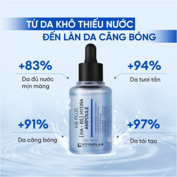 Serum B5 KYUNGLAB Tinh chất dưỡng ẩm HA Plus (HA+B5) Hydra Ampoule 50ml