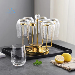 Giá Úp Cốc Xoay 360 độ | Kệ Treo Ly, Úp Ly Tròn INOX SUS 304 Không Han Gỉ HOME DECOR Cao Cấp