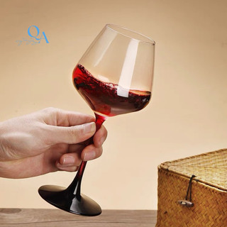 Ly Vang Thuỷ Tinh Pha Lê Cao Cấp|Ly Vang Sâm Panh | Ly Vang Chân Đỏ 450ml|Ly Uống Vang Đỏ Wine Glass