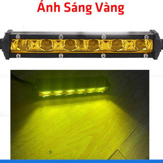 Đèn led thanh trợ sáng Runlai, Đèn pha led Bar 6 bóng dài 18cm dành cho ô tô ánh sáng trắng - vàng.