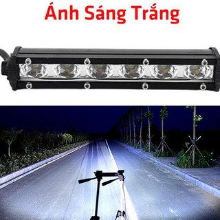 Đèn led thanh trợ sáng Runlai, Đèn pha led Bar 6 bóng dài 18cm dành cho ô tô ánh sáng trắng - vàng.