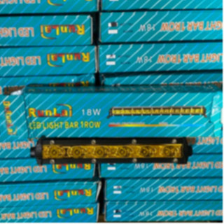 Đèn led thanh trợ sáng Runlai, Đèn pha led Bar 6 bóng dài 18cm dành cho ô tô ánh sáng trắng - vàng.