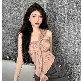 Áo thun cotton siêu giãn, thun lạnh mát, kiểu áo lệch 1 vai AT15
