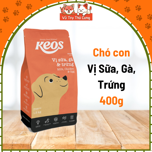 Thức Ăn Hạt Cho Chó Nhiều Dinh Dưỡng Keos 400g