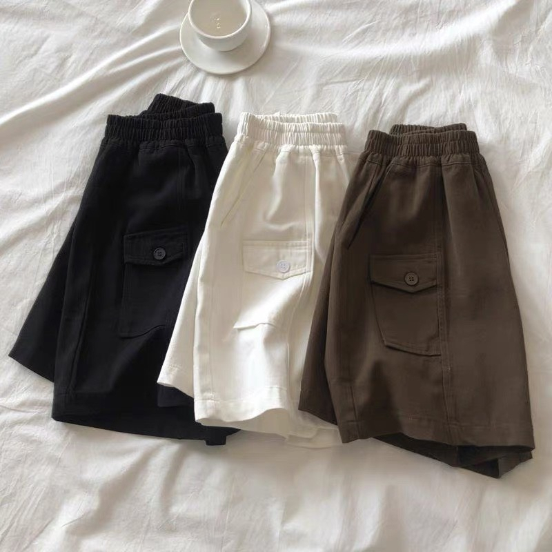 Quần Short Kaki Nữ, Quần Đùi Kaki Loại Đẹp Cạp Chun Co Giãn m013