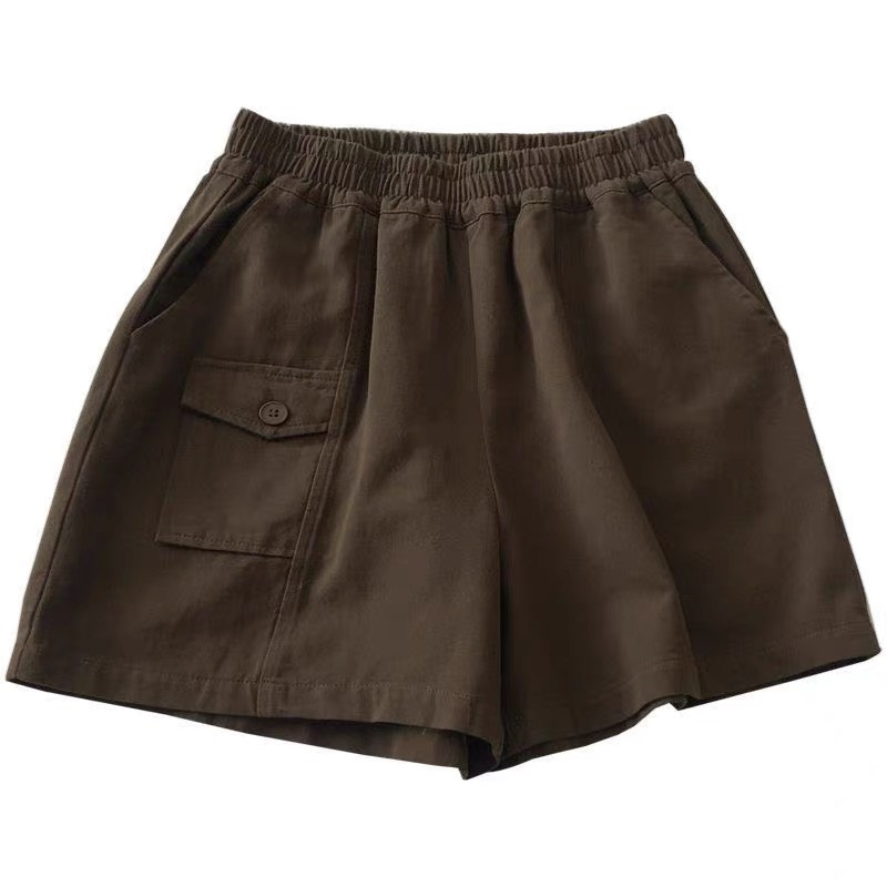 Quần Short Kaki Nữ, Quần Đùi Kaki Loại Đẹp Cạp Chun Co Giãn m013