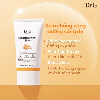 Kem Chống Nắng phổ rộng dưỡng sáng Dr.G Brightening Up Sun/Green Mild Up Sun+ SPF50+ PA+++