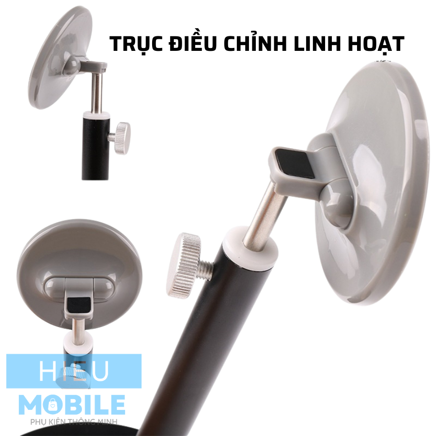Giá đỡ nam châm gắn điện thoại, tablet để bàn có điều chỉnh độ cao góc nhìn chất liệu nhôm đúc