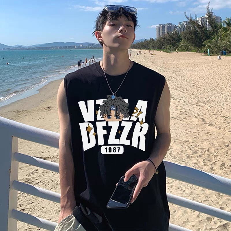 Áo Ba Lỗ Tank Top Họa Tiết 1987 JayZey Rộng Rãi Thoáng Mát
