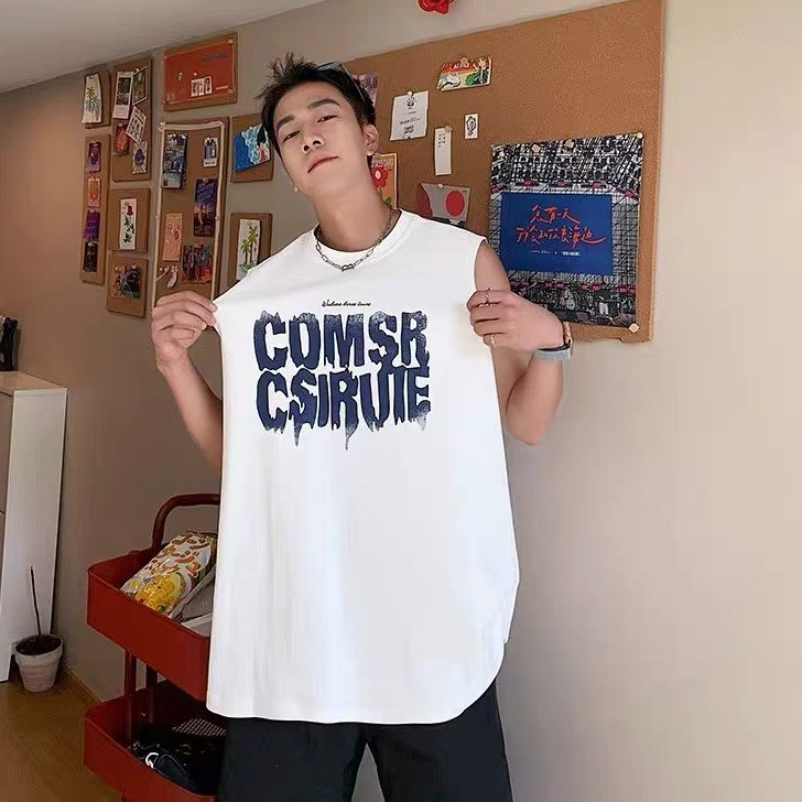 Áo Ba Lỗ Tank Top Chữ Comsr Csirute JayZey Rộng Rãi Thoáng Mát