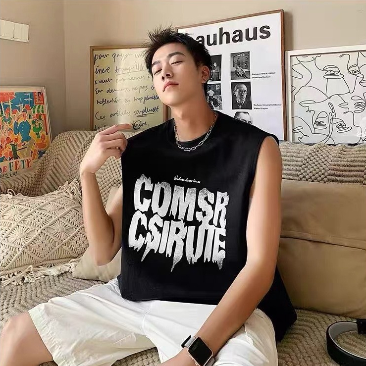 Áo Ba Lỗ Tank Top Chữ Comsr Csirute JayZey Rộng Rãi Thoáng Mát