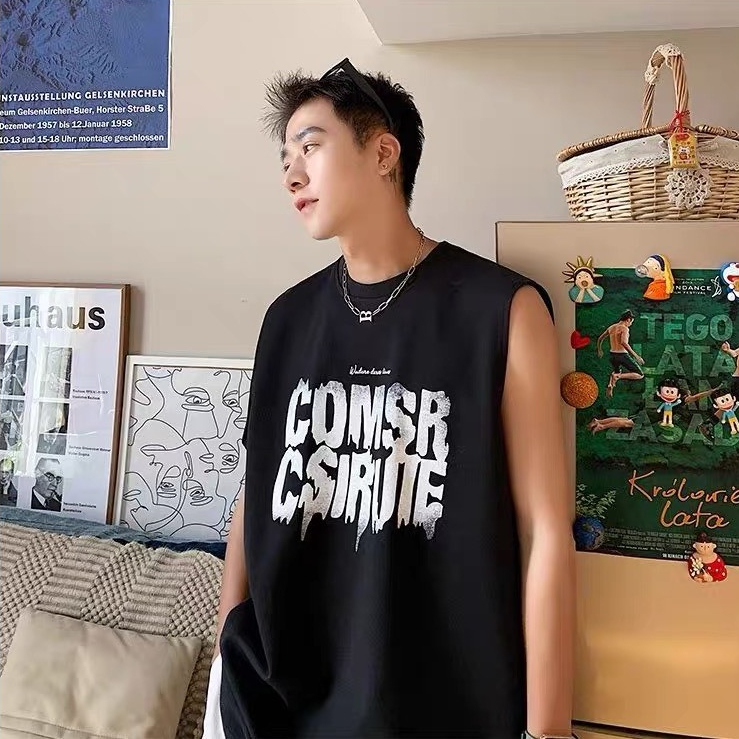 Áo Ba Lỗ Tank Top Chữ Comsr Csirute JayZey Rộng Rãi Thoáng Mát