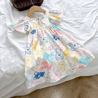 Váy bé gái (9-26kg) cánh tiên gấu Teddy siêu xinh 1-7 tuổi N0103