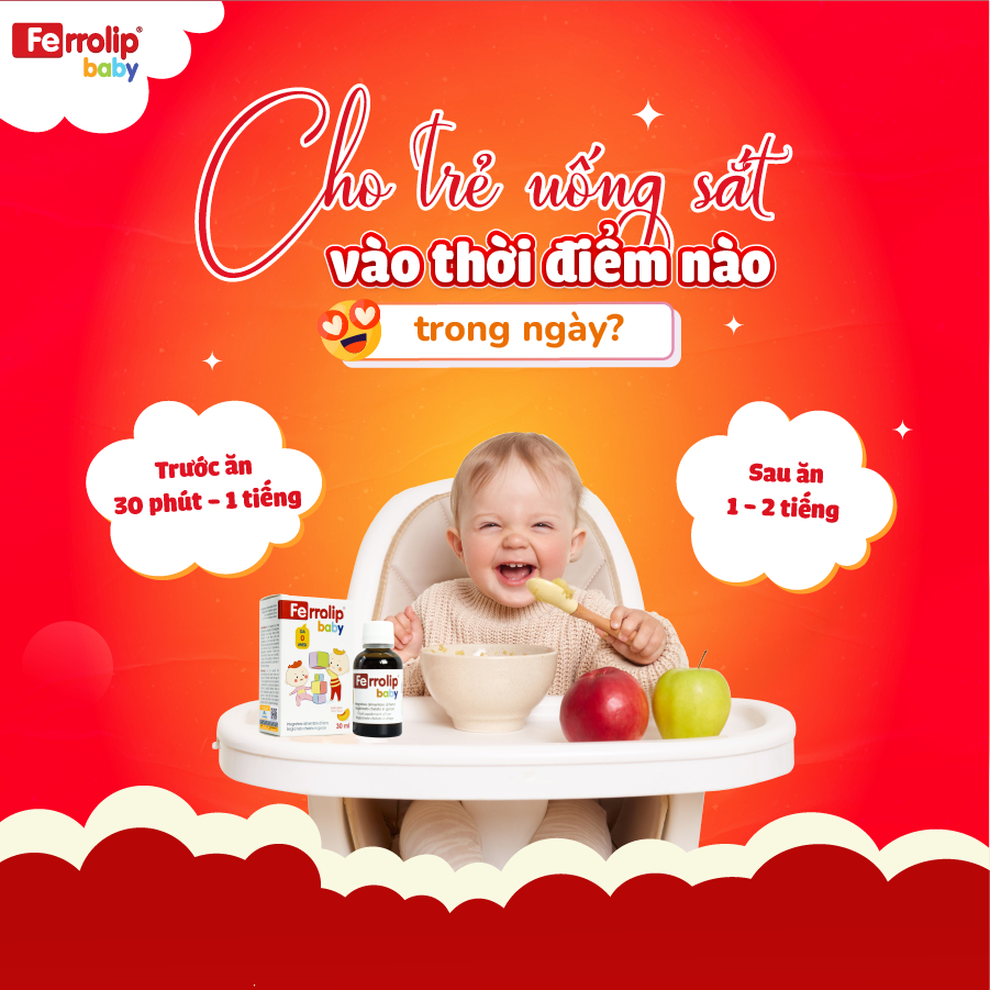 Sắt Ferrolip Baby chai 30ml + quà