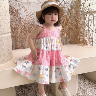 Váy 2 dây cánh tiên phối tầng độc đáo cho bé gái 1-7 tuổi (8-26kg)