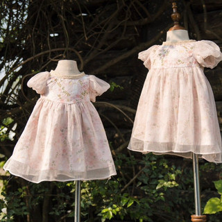 Váy công chúa phối tơ đũi cho bé 1-7 tuổi (8-26kg)