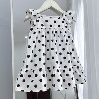 Váy bé gái 1-6 tuổi (9-26kg) sát nách chấm bi siêu xinh chất liệu mát mẻ váy mùa hè cho bé N0094 BUNNYKIDS