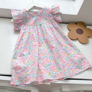 Váy bé gái cánh tiên hoa Hồng 1-7 tuổi (9-26kg) N0097