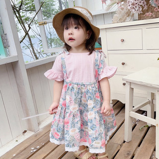 Váy bé gái (9-26kg) vintage dễ thương cho bé gái 1-7 tuổi (8-27kg) N0026