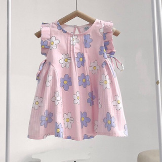 Váy bé gái sát nách phong cách Hàn Quốc 1-7 tuổi (8-26kg) N028