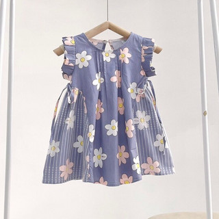 Váy bé gái sát nách phong cách Hàn Quốc 1-7 tuổi (8-26kg) N028