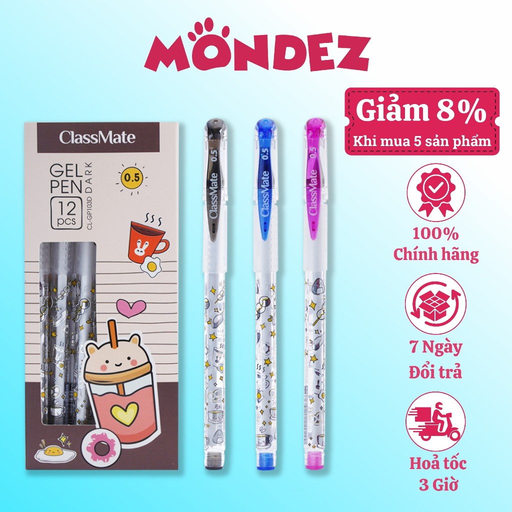 Bút Gel Bi Nước Học Sinh CLASSMATE -1 Chiếc, Ngòi 0.5mm Mực Đều Nét Chữ ...