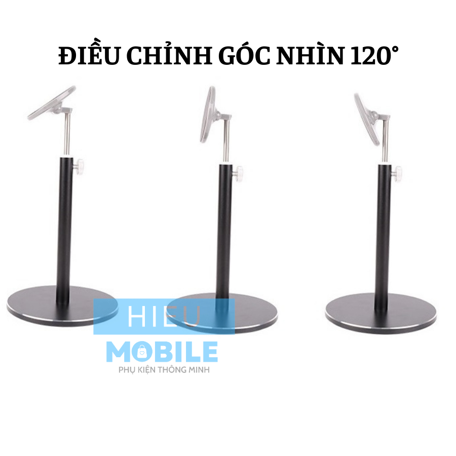 Giá đỡ nam châm gắn điện thoại, tablet để bàn có điều chỉnh độ cao góc nhìn chất liệu nhôm đúc