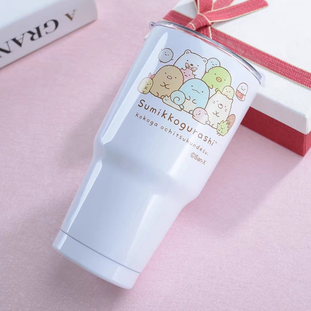 Ly nước giữ nhiệt 900ML inox có kèm túi đựng, ống hút và cọ bình