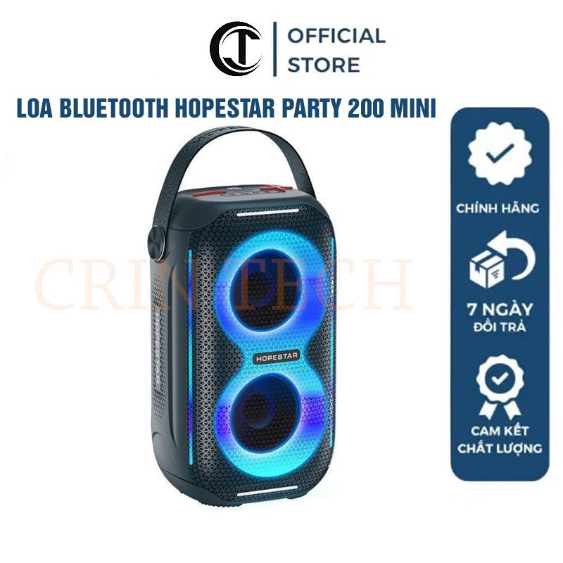 Loa Bluetooth Hopestar Party 200 Mini, Công Suất 20W, Cổng USB, AUX ...