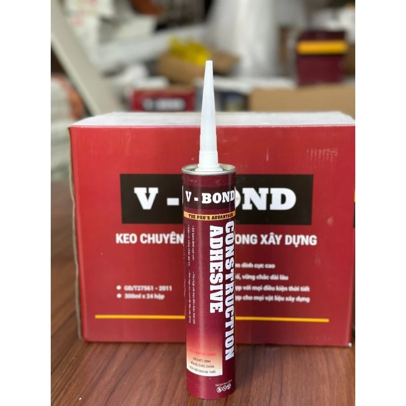 Keo V-bond chuyên dụng dán nhựa ốp tường,len nẹp inox,dán gương kính ...