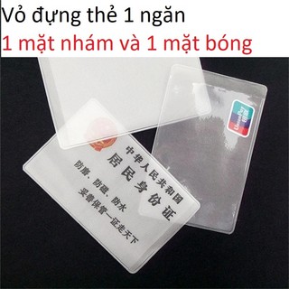 2 Bao Nhựa PVC Trong Suốt Dùng Đựng Thẻ, Bảo Vệ Thẻ Căn Cước, Bằng Lái Xe, Thẻ Ngân Hàng ...1 mặt nhám và 1 mặt bóng
