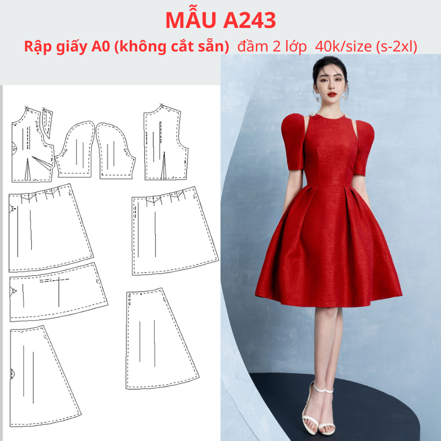 RẬP GIẤY A0 ĐẦM XOÈ A243 | Shopee Việt Nam