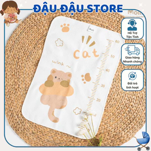 Tấm Lót Chống Thấm 4D Molli Cho Bé Sơ Sinh thoáng khí, êm ái 50cmx70cm - Tấm Lót Chống Thấm Phong Cách Hàn Cho Bé