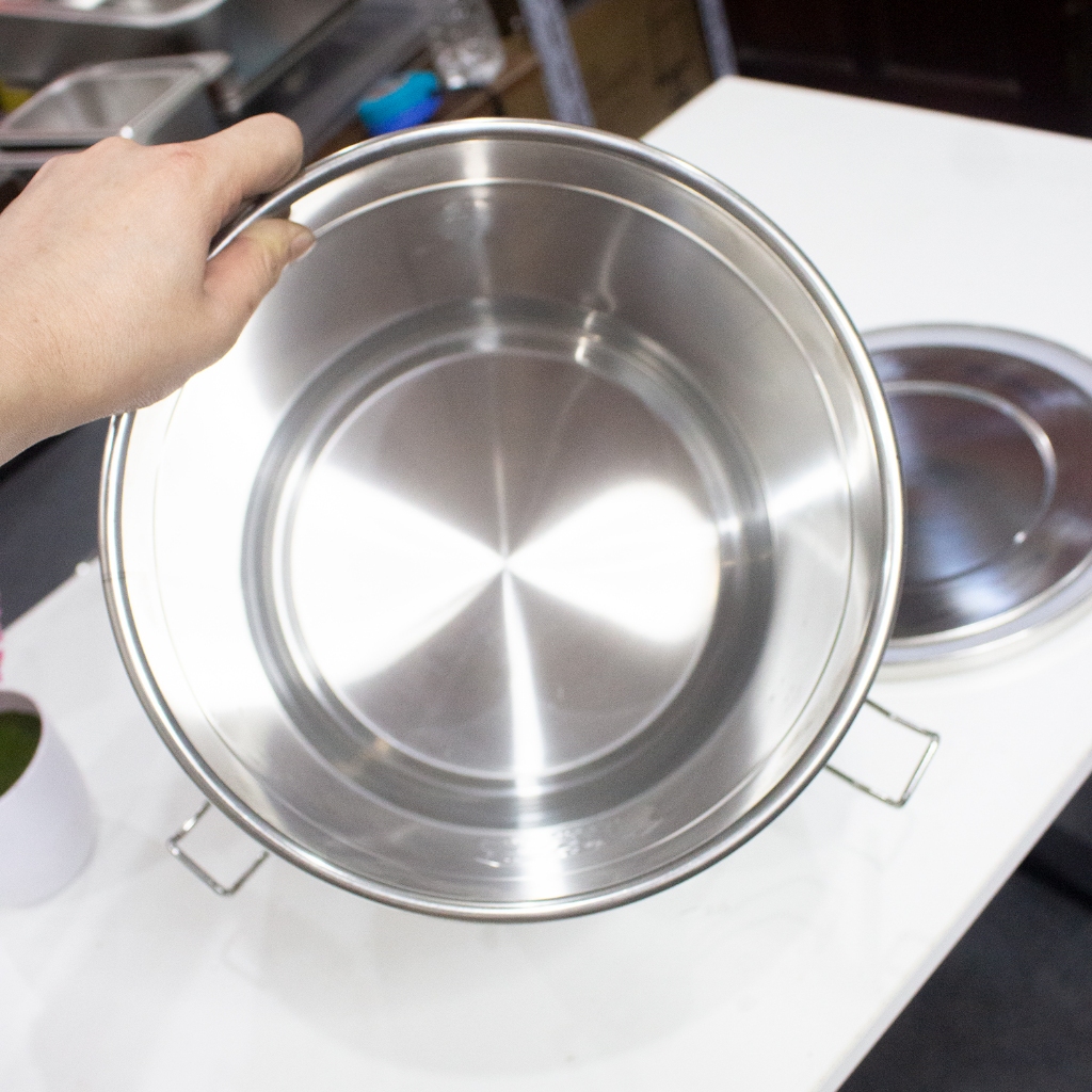 Xô inox 304 12L- nồi inox 25x25cm có nắp chống tràn | Shopee Việt Nam