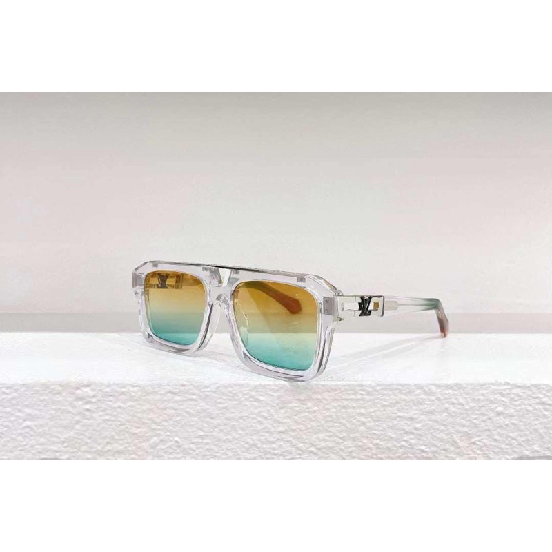 ⚡️[Hight Quality] Kính Mát LV Clear Multicolor Cyclone Sunglasses - Điểm Nhấn Mắt Kính Cầu Vồng-Full Box Nam Nữ Kính Râm