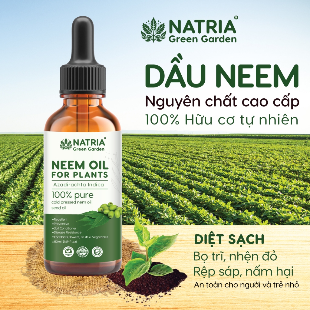 Dầu Neem oil nguyên chất Natria Vemoda dung tích 50ml / 100ml. Shopee