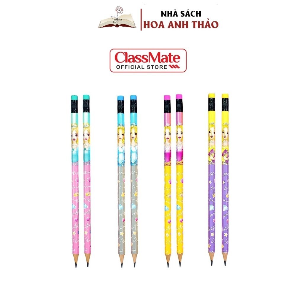 Ảnh Bút Chì Có Đầu Tẩy 2B Classmate, Nét Bút Mịn, Hình Siêu Nhân PC01-Sk- Hình Công Chúa PC01-PR  Ngộ Nghĩnh 2