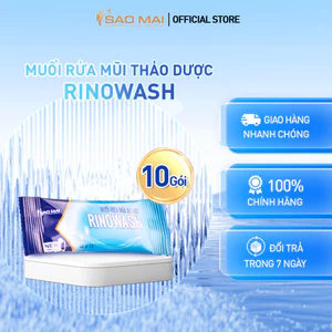 Combo 10 gói Muối rửa mũi thảo dược chống viêm mũi dị ứng, vị ngọt Rinowash