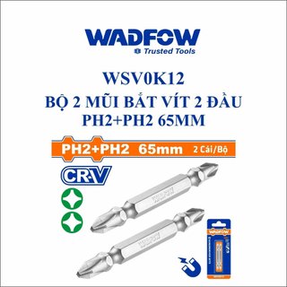 ĐỒ NGHỀ WADFOW Bộ 2 Mũi bắt vít 2 đầu PH2+PH2  65mm WSV0K12