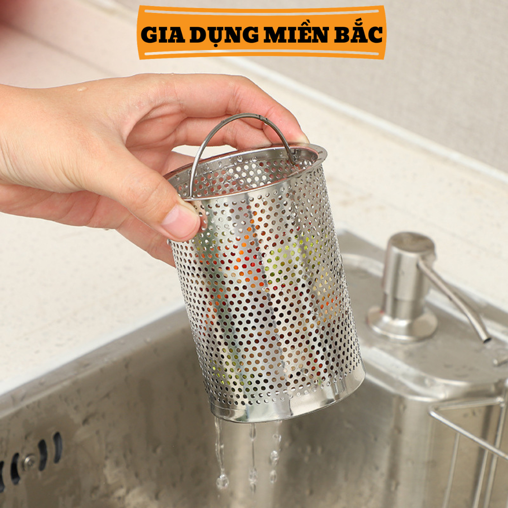 Rọ lọc rác, nắp chặn bồn rửa bát inox 304 hình trụ dễ dàng vệ sinh bồn ...